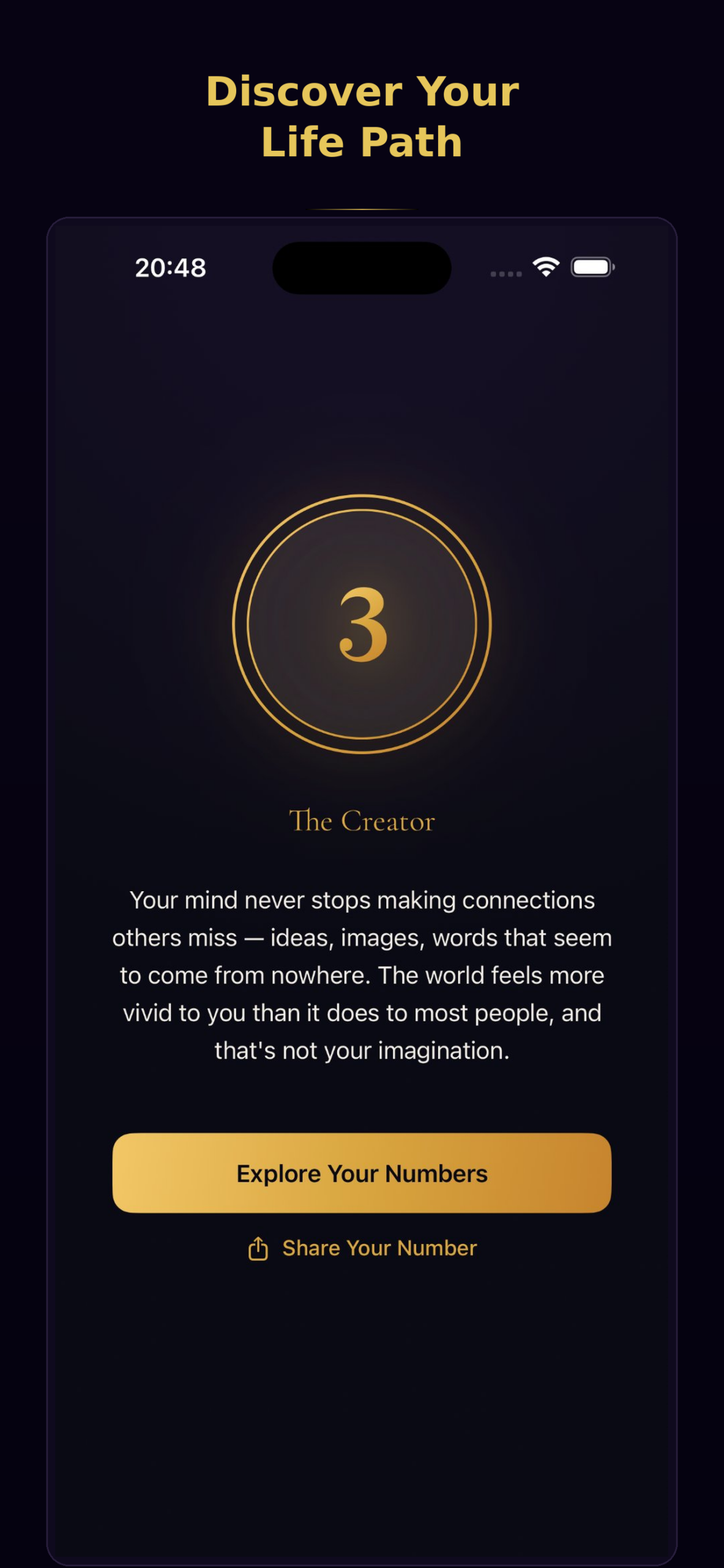 NINTH - Life Path number screen